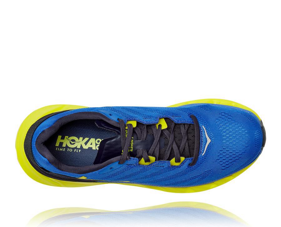 Hoka Australia One One Elevon 2 - Mens Running Shoes Blue/Green - ESPHM-4985